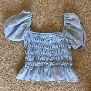 Entro Top Smocked- Blue